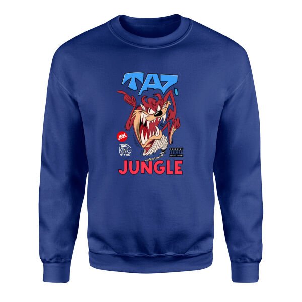 Taz The King of Jungle Sweatshirt M - İndigo Mavisi