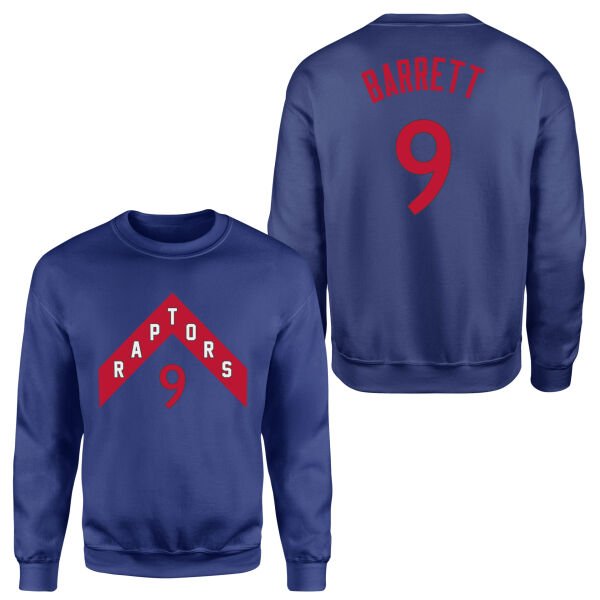 RJ Barrett 9 Raptors Jersey Sweatshirt M - İndigo Mavisi
