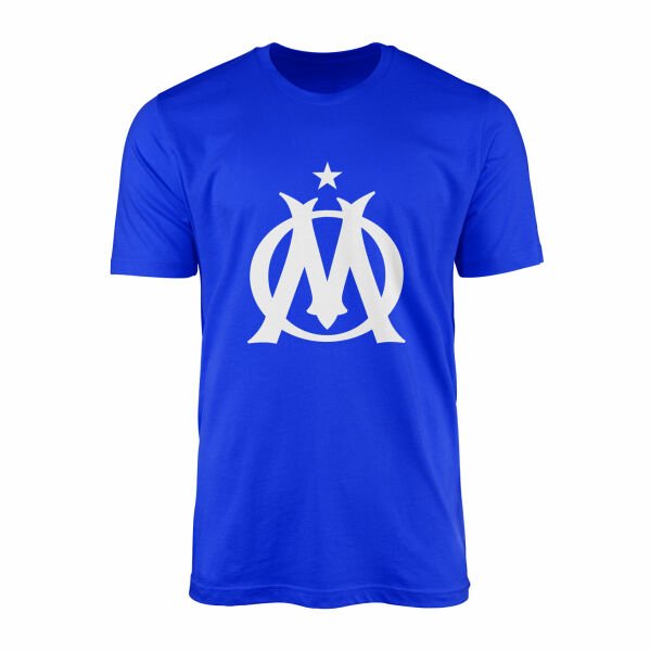 Olympique de Marseille Vainqueur Shield Tişört L - Mavi