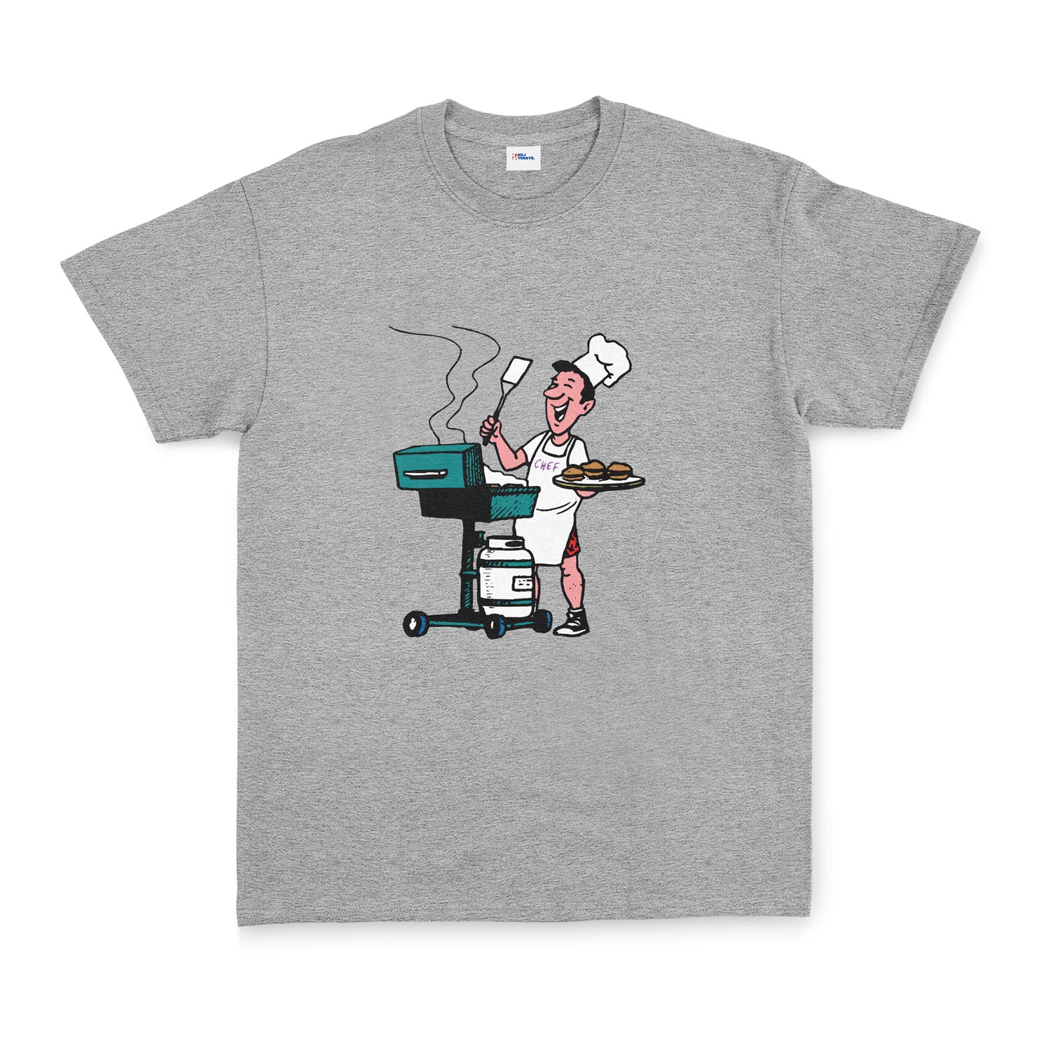 BBQ Chef Tişört M - Gri