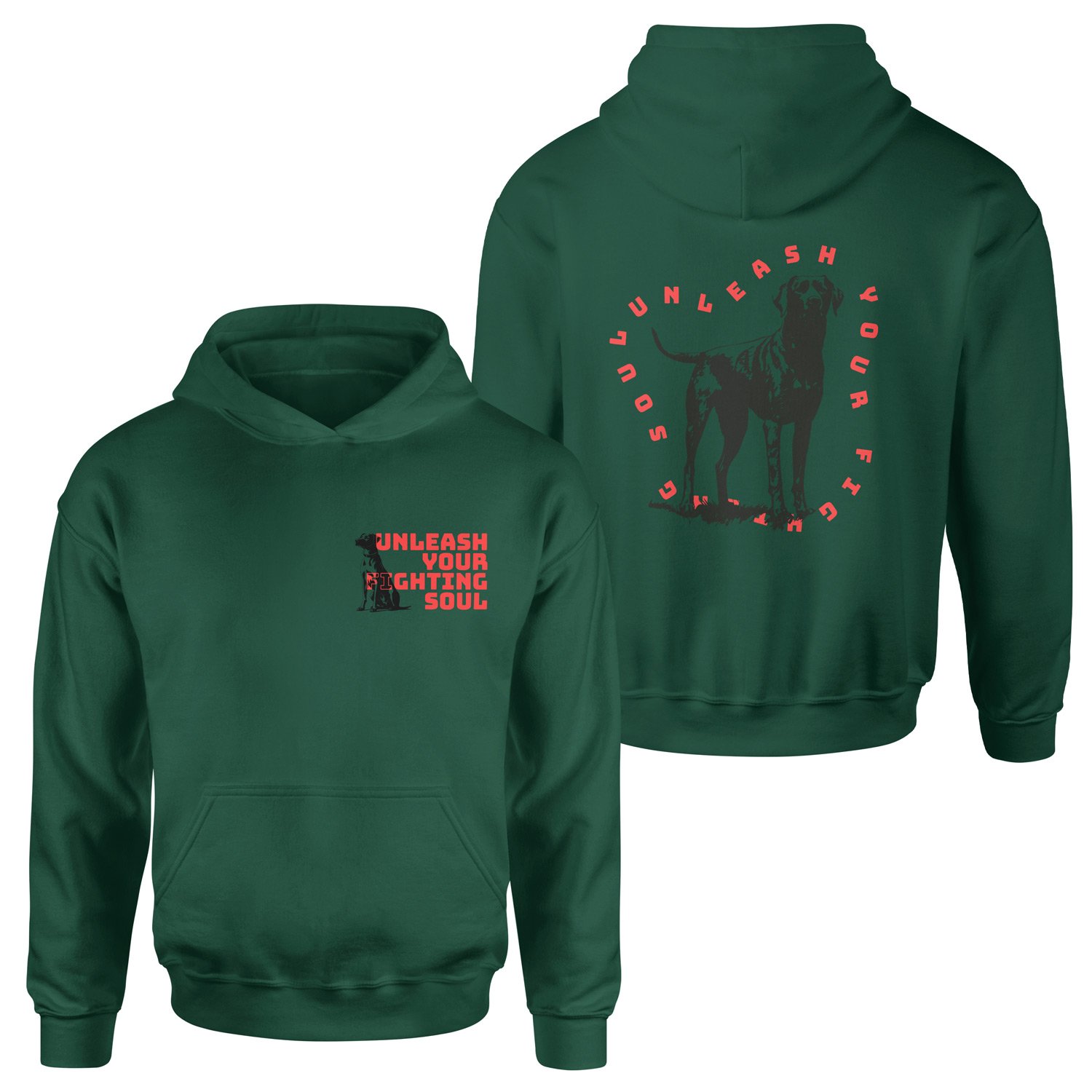 Unleash Your Fighting Soul | Dog Hoodie L - Nefti Yeşili