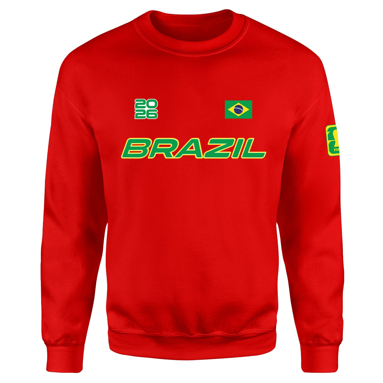 Brezilya 2026 Sweatshirt L - Kırmızı