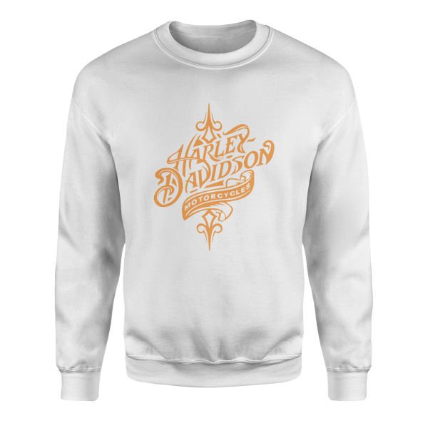 Harley-Davidson Motorcycles O Sweatshirt XL - Beyaz