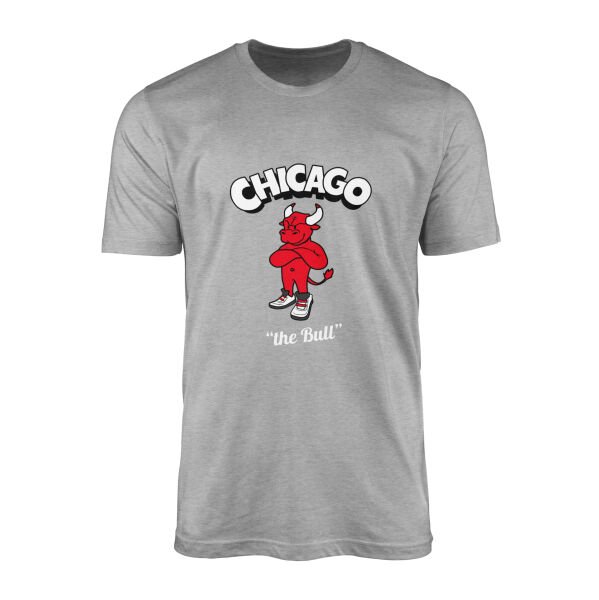 Chicago Cartoon Tişört M - Gri
