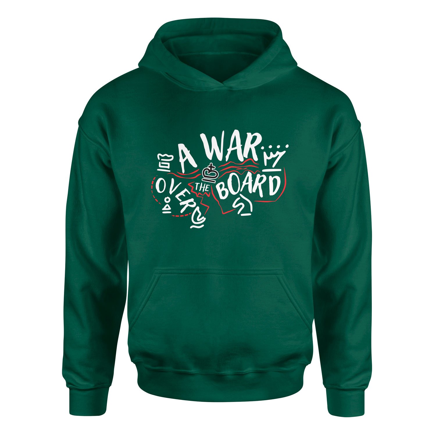 A War Over The Board Whites Hoodie XXL - Nefti Yeşili