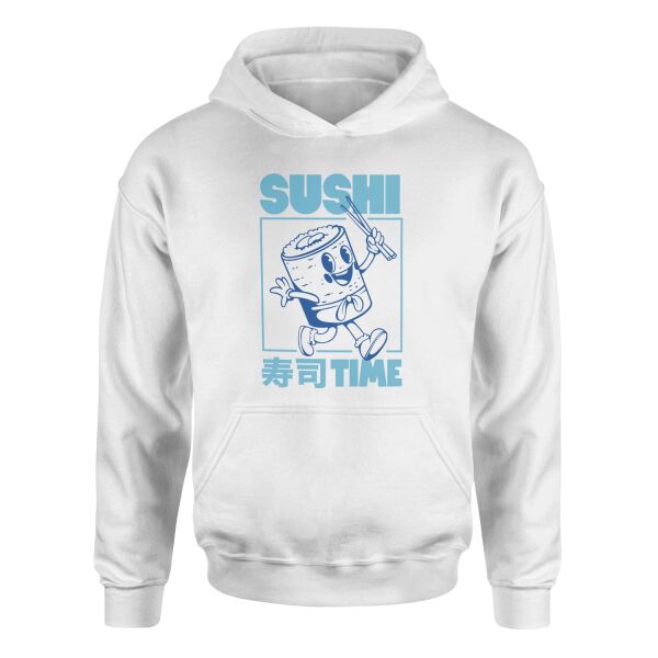 Sushi Time Hoodie S - Beyaz