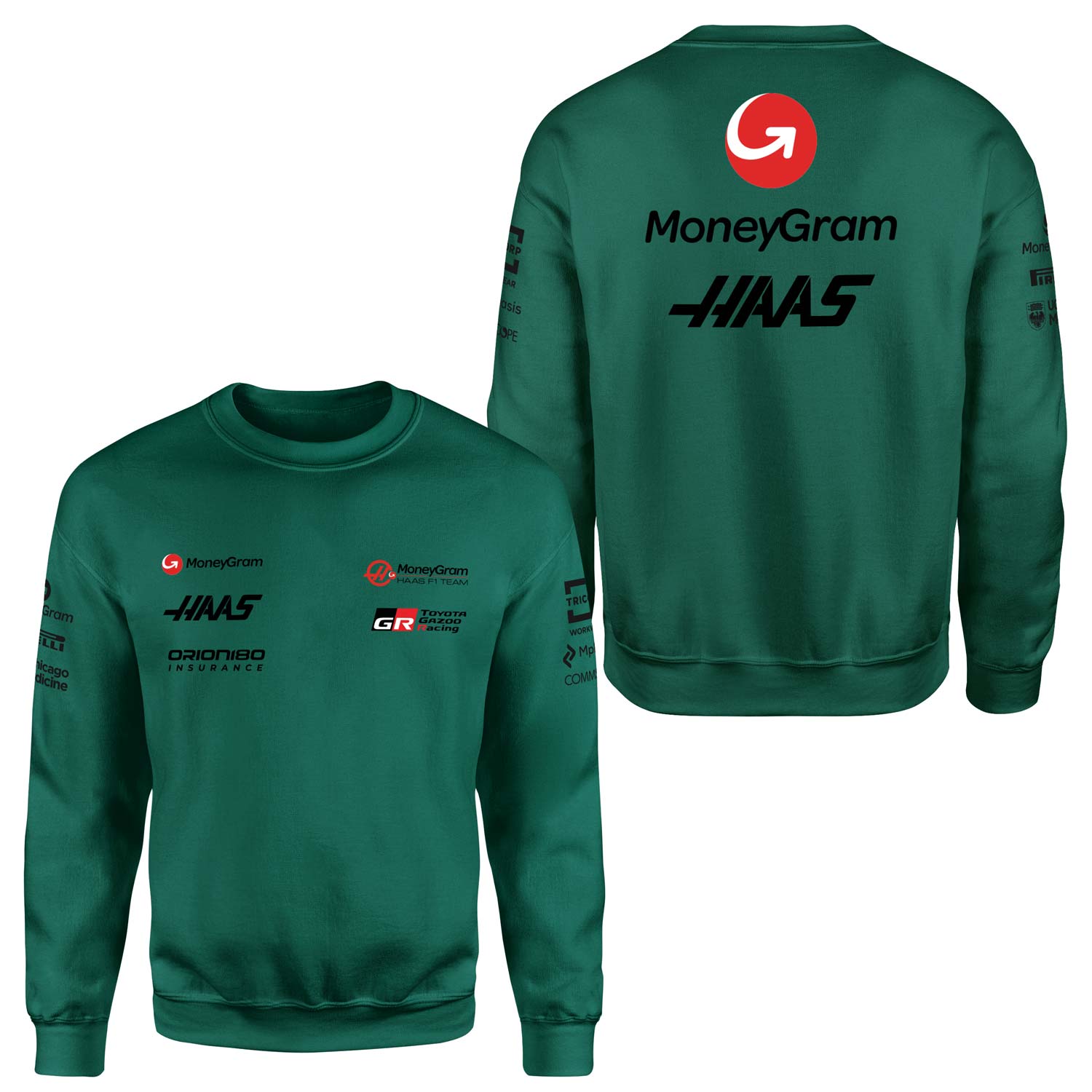 Haas Racing Teamline 2025 Black Sweatshirt M - Nefti Yeşili | OUTLET