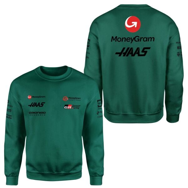 Haas Racing Teamline 2025 Black Sweatshirt M - Nefti Yeşili | OUTLET