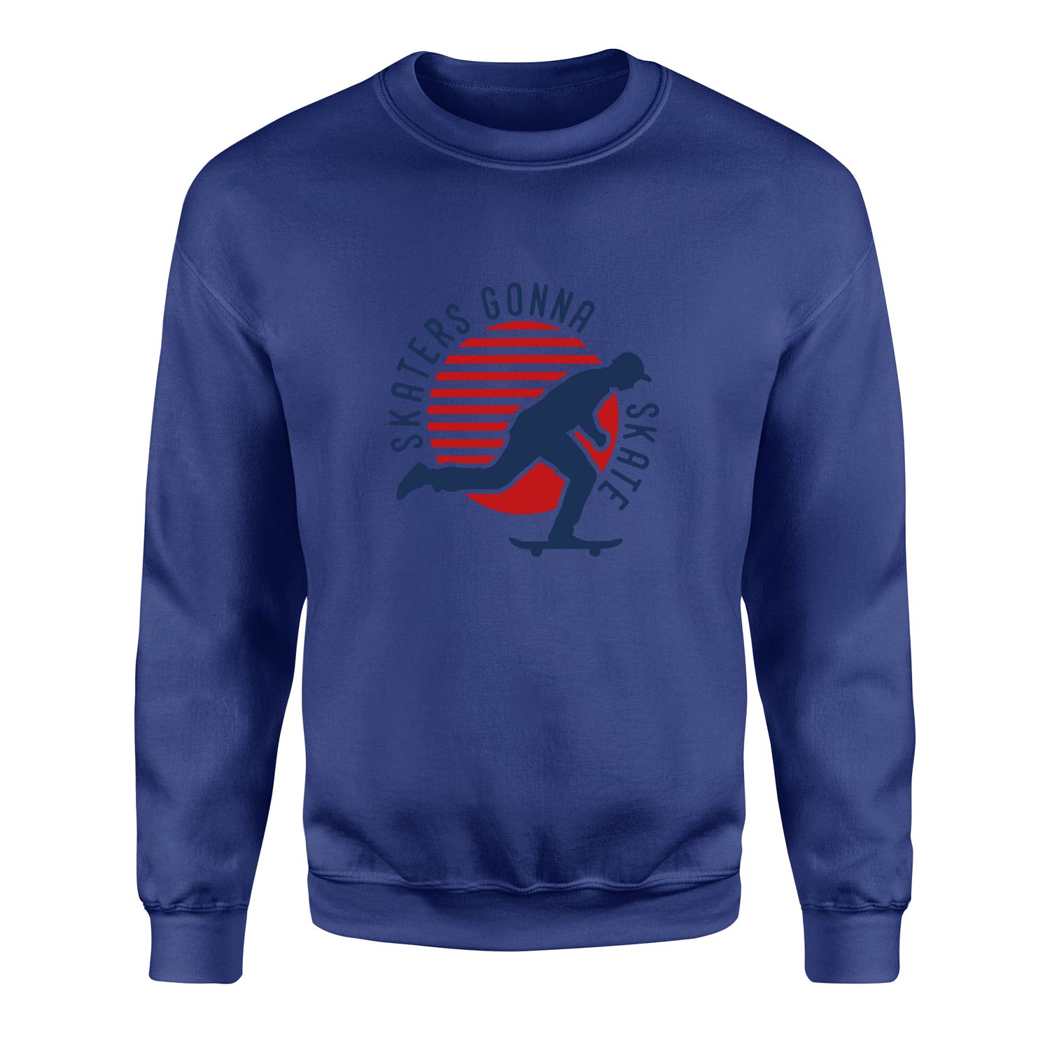 Skaters Gonna Skate Sweatshirt XXL - İndigo Mavisi