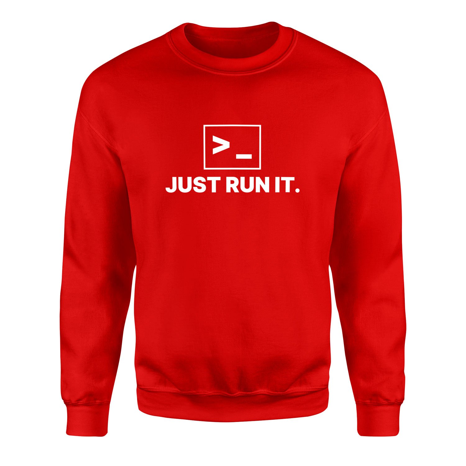 Just Run It. Sweatshirt L - Kırmızı
