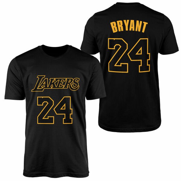 Kobe Bryant 24 B&G Lakers Forma Tişört S - Siyah
