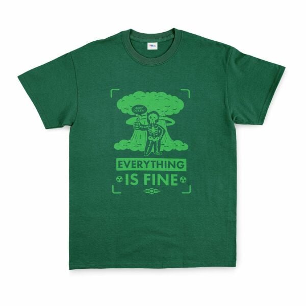 Everything is Fine | Fallout Tişört S - Nefti Yeşili