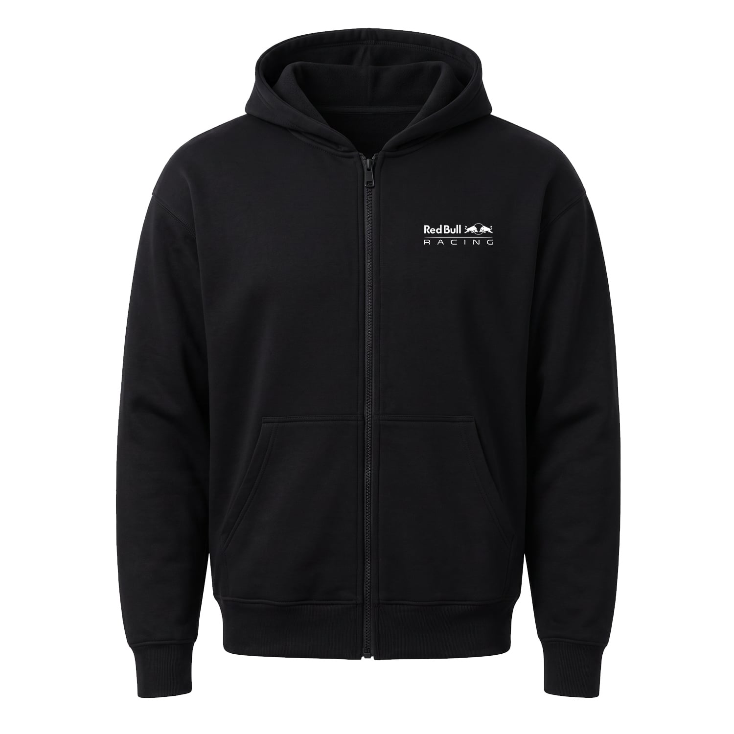 Red Bull Racing White Fermuarlı Kapüşonlu Sweatshirt