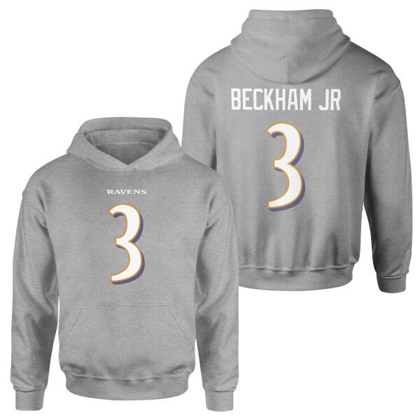 Odell Beckham Jr. Baltimore Ravens Hoodie L - Gri