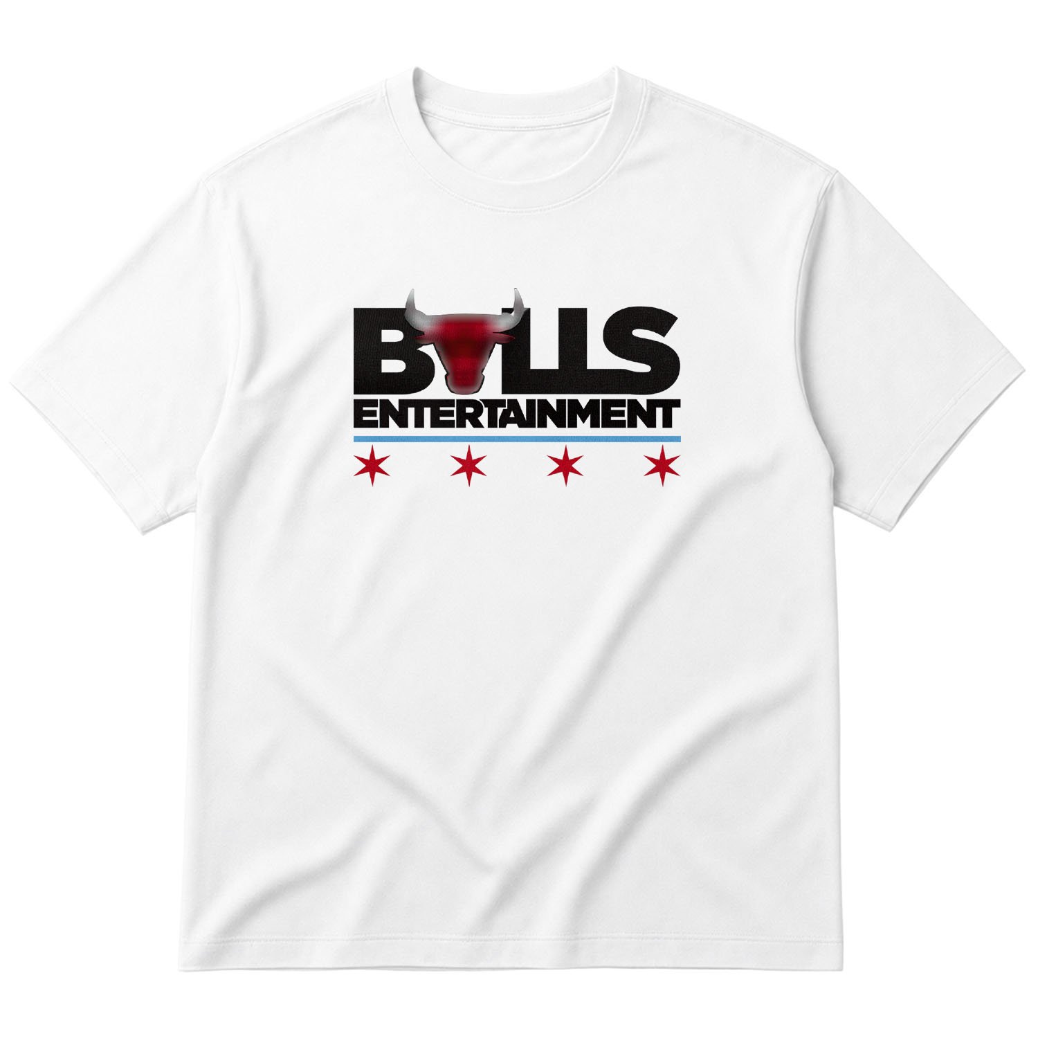 Bulls Entertainment Oversize Tişört S - Beyaz