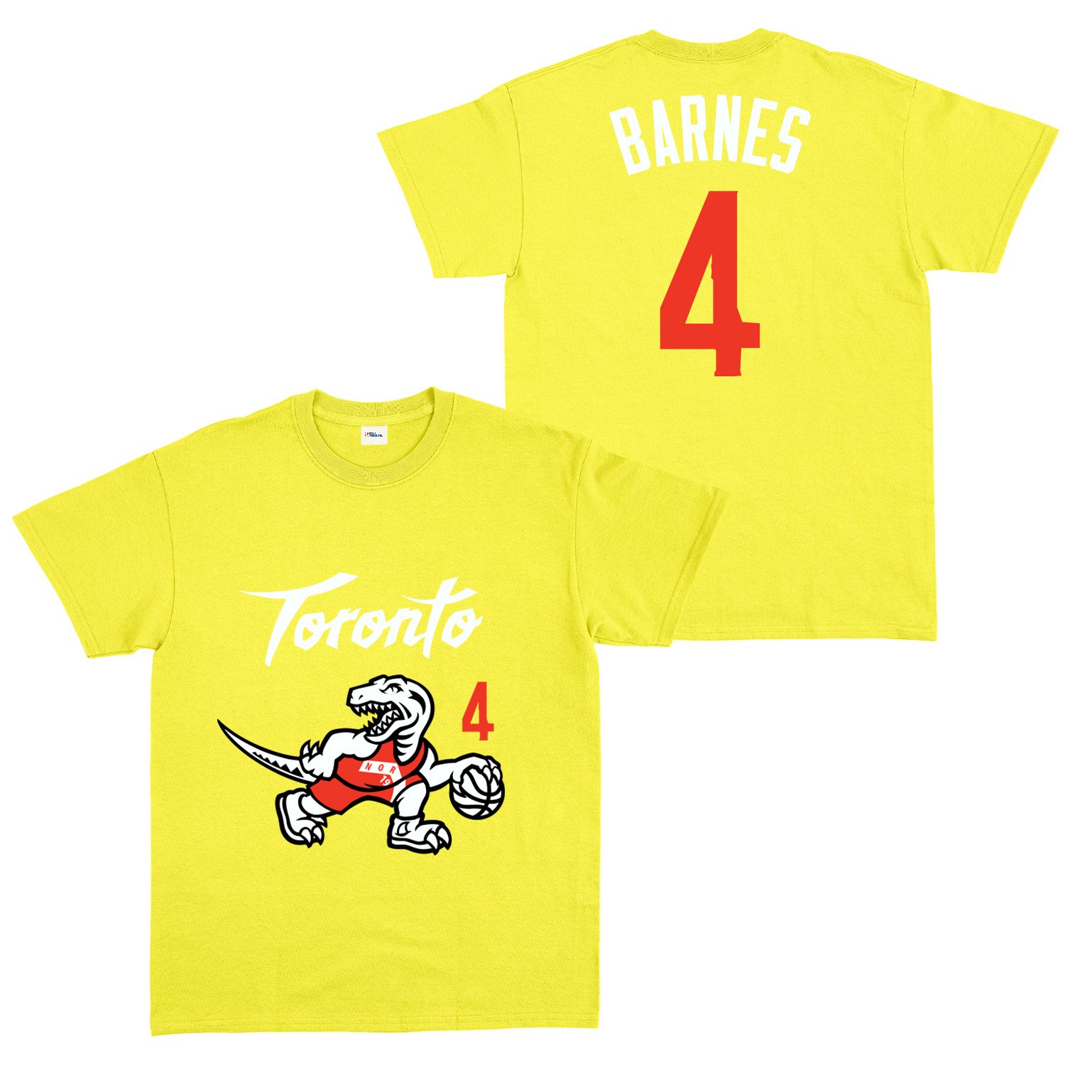 Scottie Barnes 4 City Edition Raptors Tişört M - Sarı