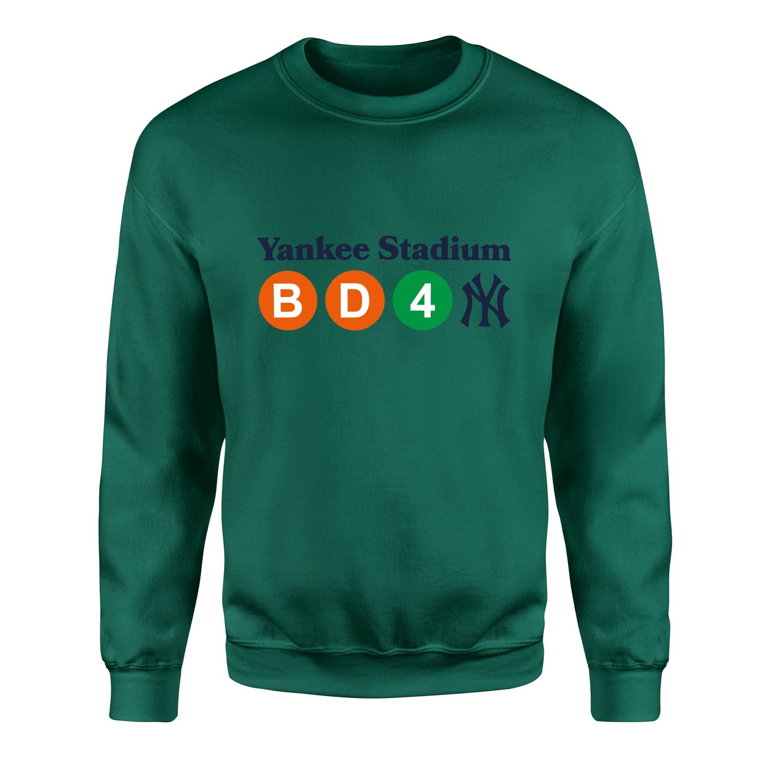 NYC 161 St- Yankee Stadium Subway Station  Sweatshirt M - Nefti Yeşili
