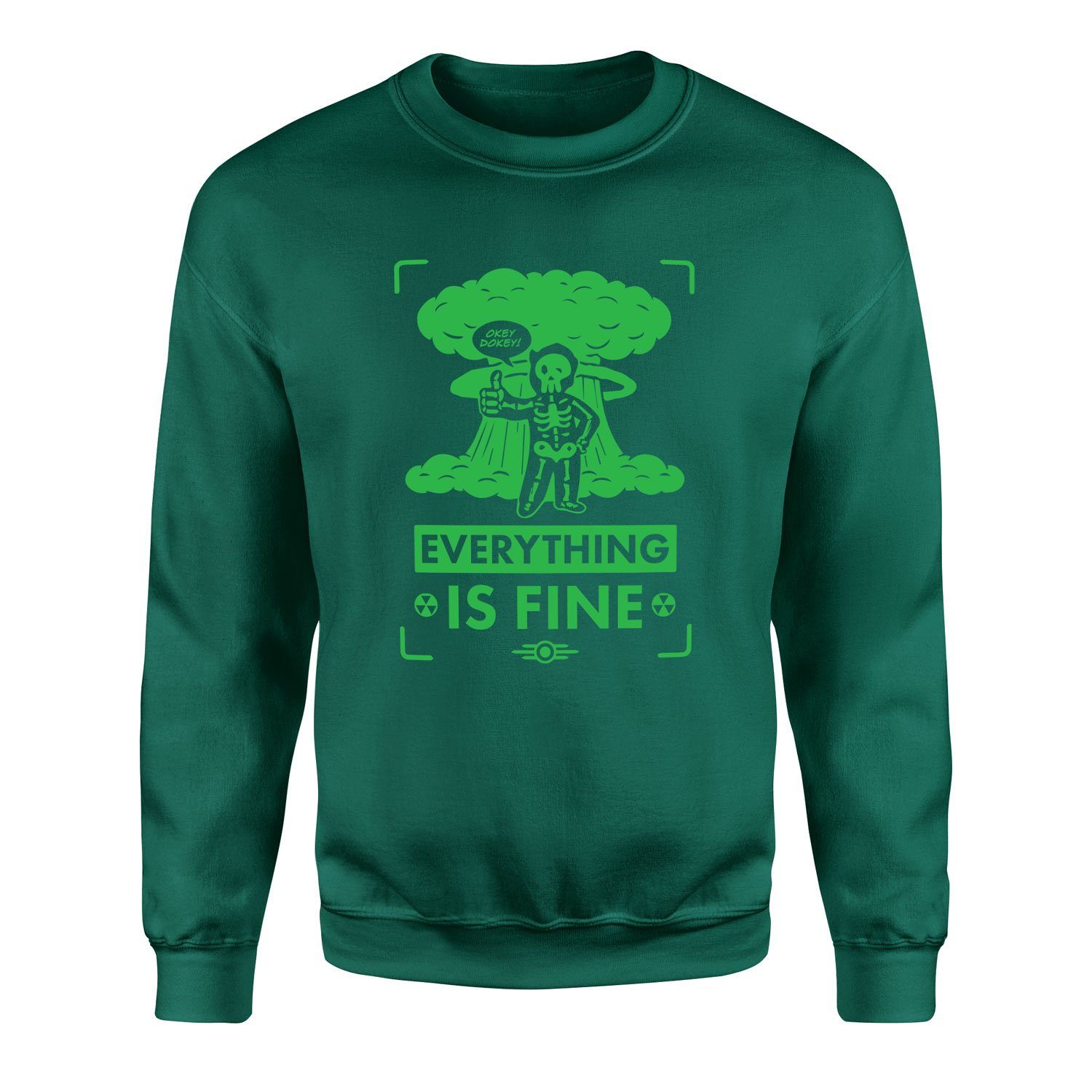 Everything is Fine | Fallout Sweatshirt S - Nefti Yeşili