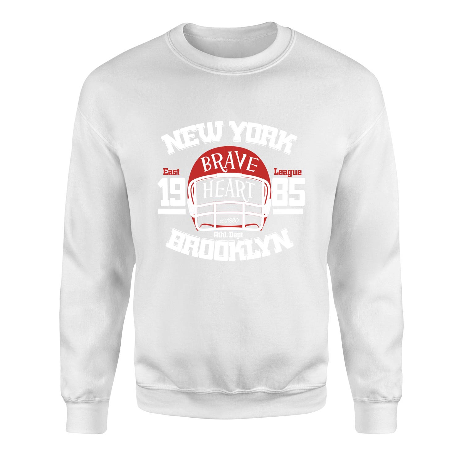 New York Brave Hart BKLYN Sweatshirt XXL - Beyaz