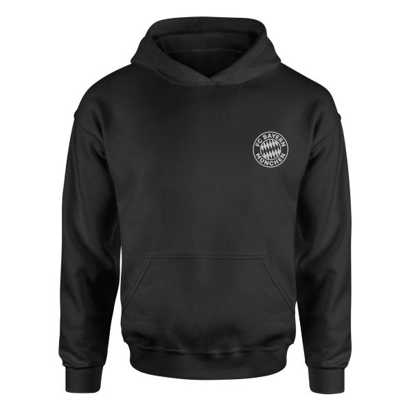 Bayern Münih Rekordmeister Muted Black Hoodie XL - Siyah