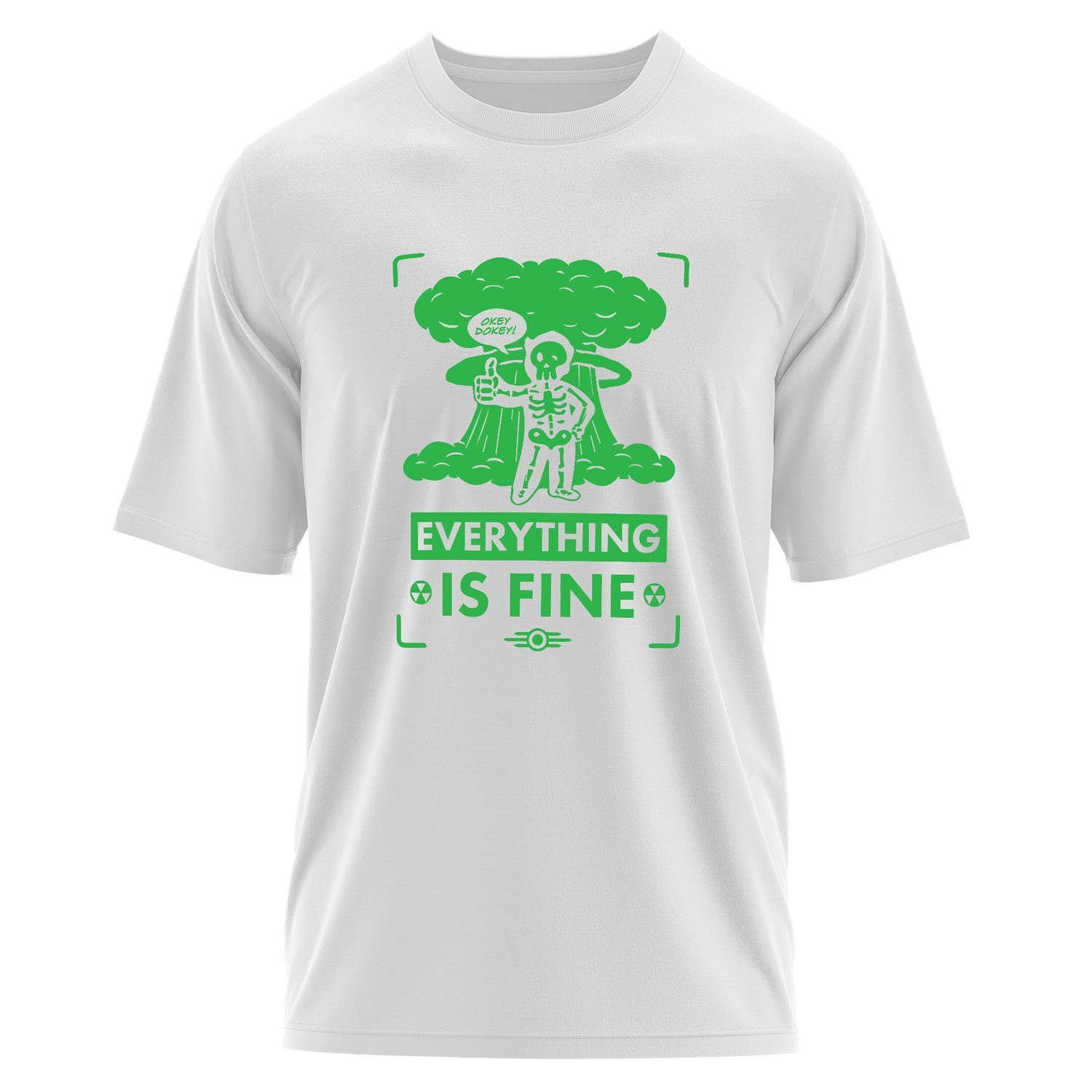 Everything is Fine | Fallout Oversize Tişört S - Beyaz