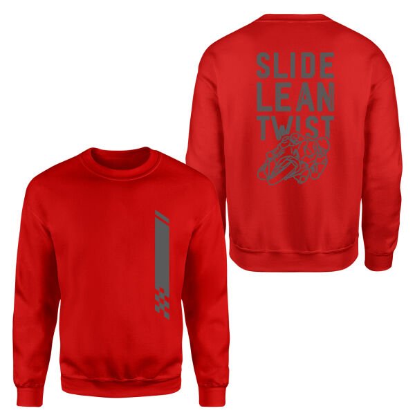 Slide, Lean, Twist GR Sweatshirt S - Kırmızı