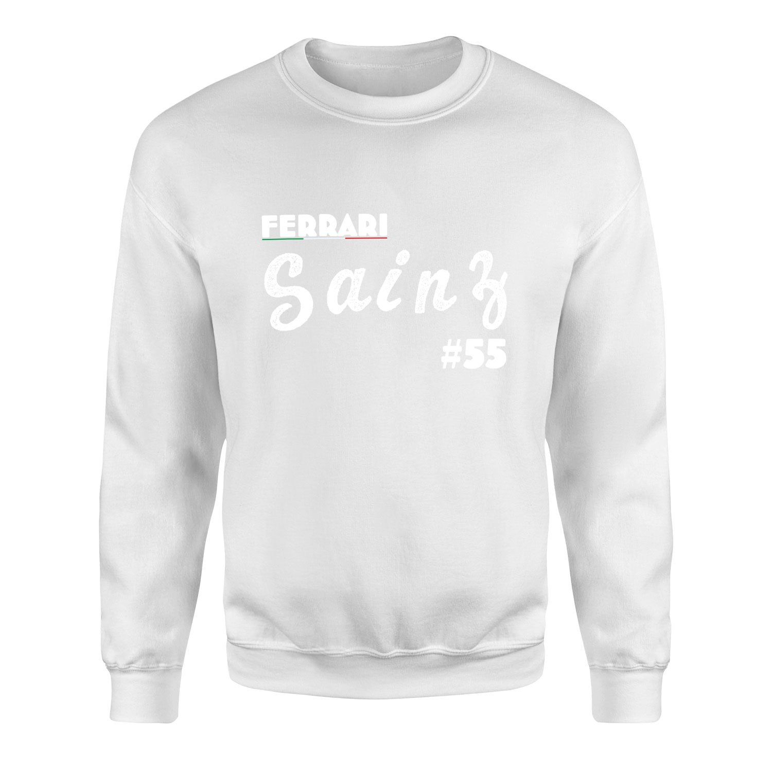 Carlos Sainz Cursive Illustration Sweatshirt L - Beyaz
