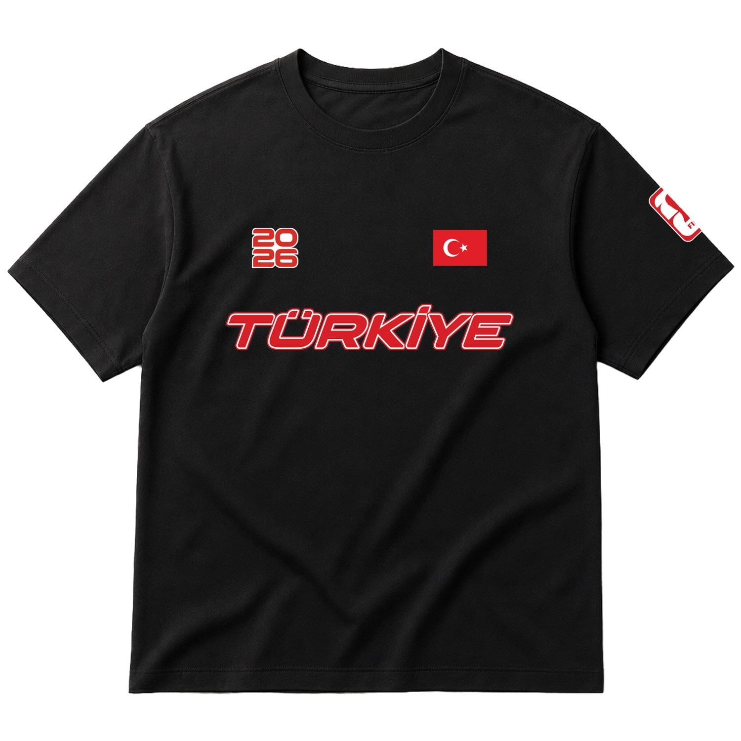 Türkiye 2026 Oversize Tişört XL - Siyah | OUTLET