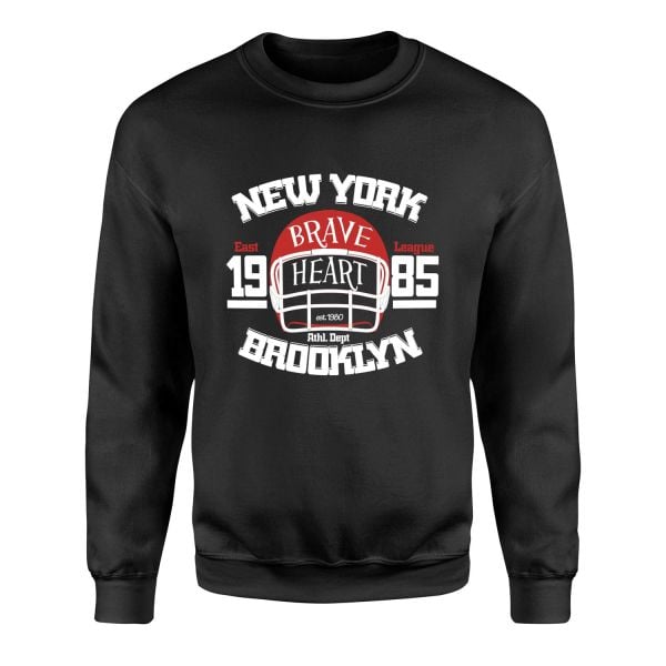 New York Brave Hart BKLYN Sweatshirt S - Siyah