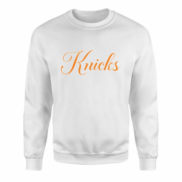 Knicks Cursive Sweatshirt S - Beyaz