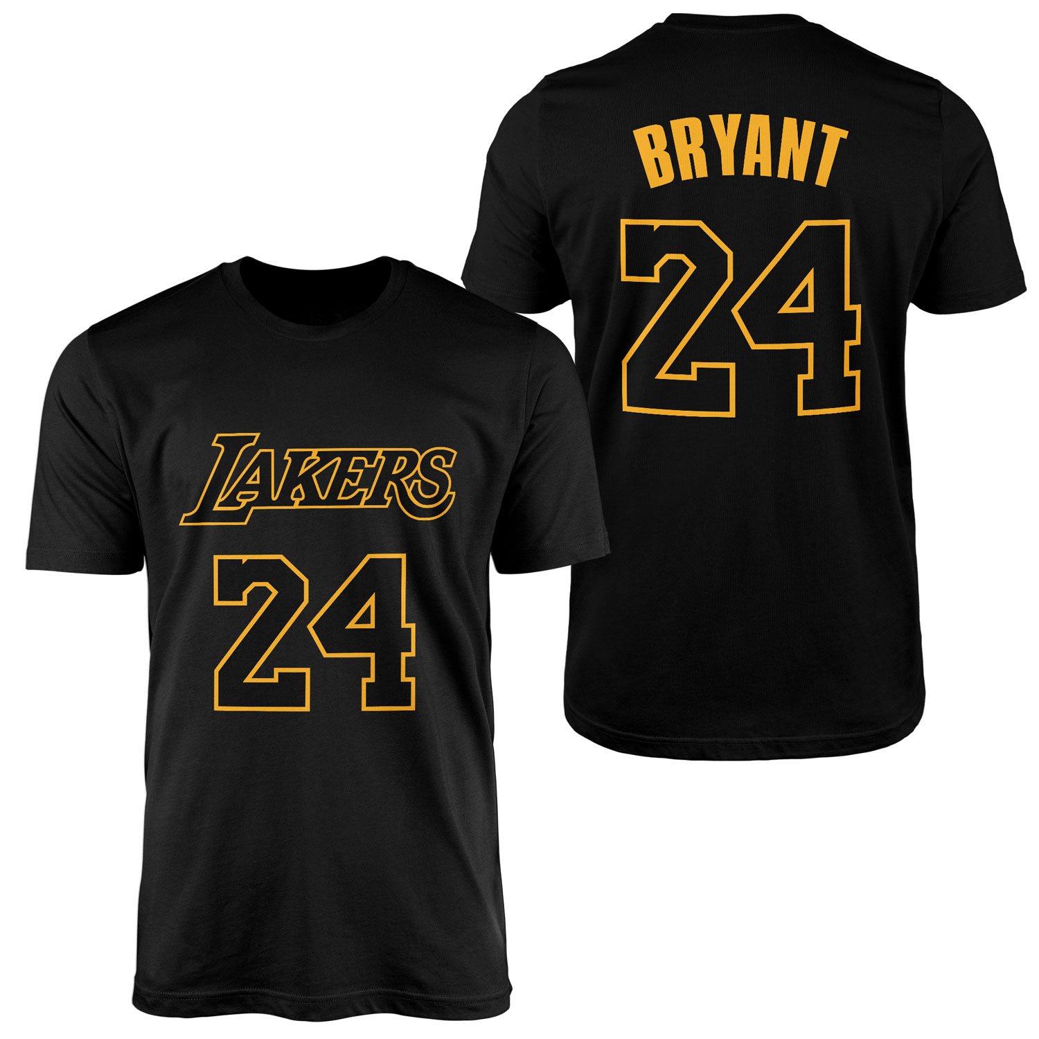 Kobe Bryant 24 B&G Lakers Forma Tişört L - Siyah