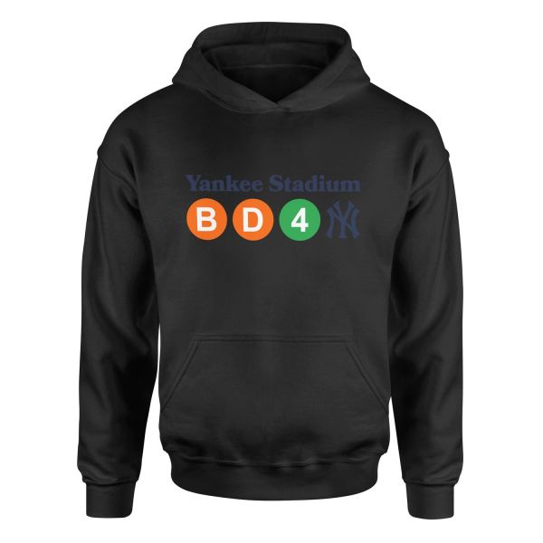 NYC 161 St- Yankee Stadium Subway Station  Hoodie XL - Siyah