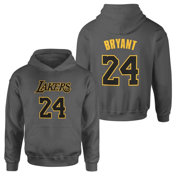 Kobe Bryant 24 B&G Lakers Forma Hoodie M - Füme