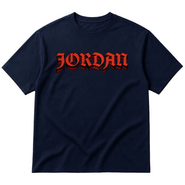 Air Jordan Layered Oversize Tişört L - İndigo Mavisi