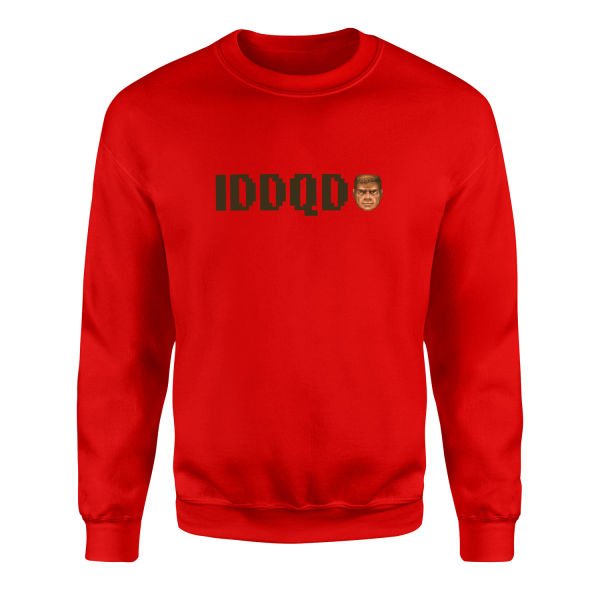 IDDQD | DOOM Sweatshirt L - Kırmızı