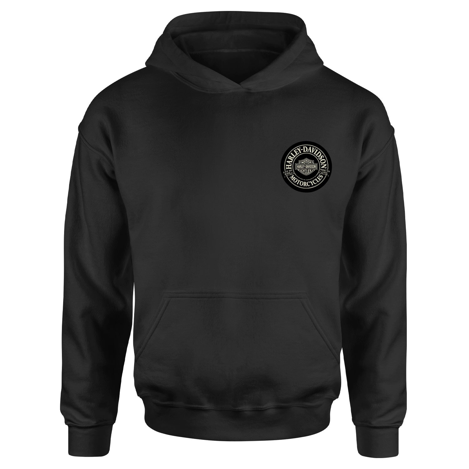 Harley Davidson Badge Hoodie XL - Siyah | OUTLET