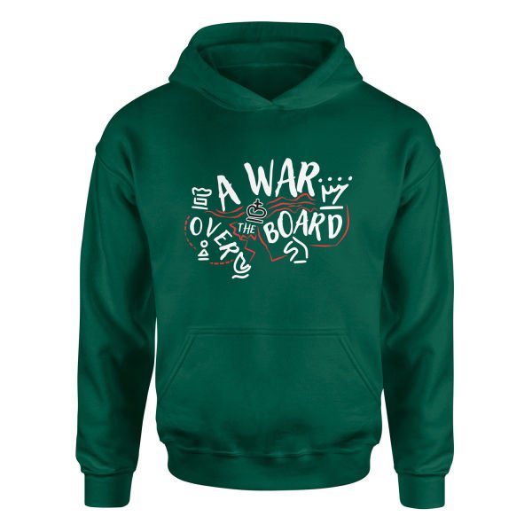 A War Over The Board Whites Hoodie M - Nefti Yeşili