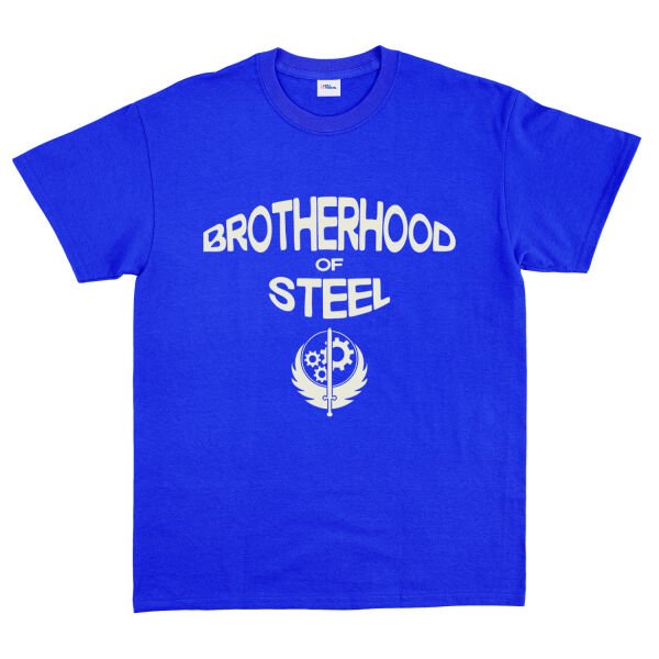 Brotherhood of Steel Tişört L - Mavi