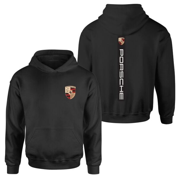 Porsche V Graphic Black Hoodie M - Siyah | OUTLET