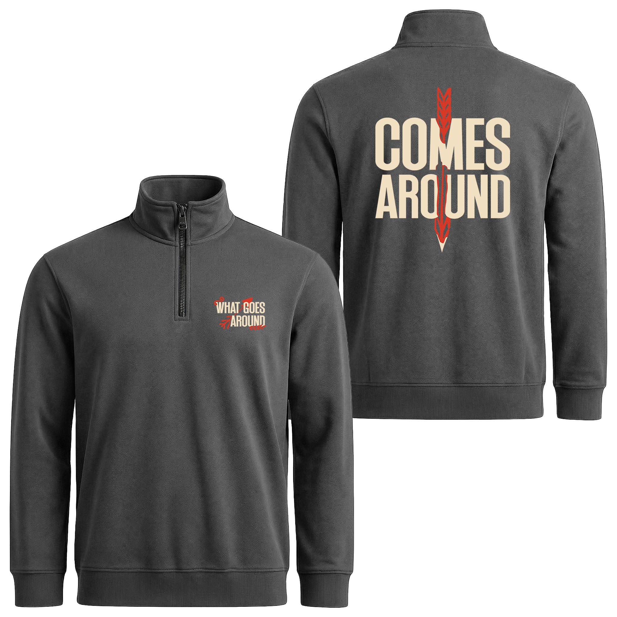 What Goes Around, Comes Around Yarım Fermuarlı Sweatshirt