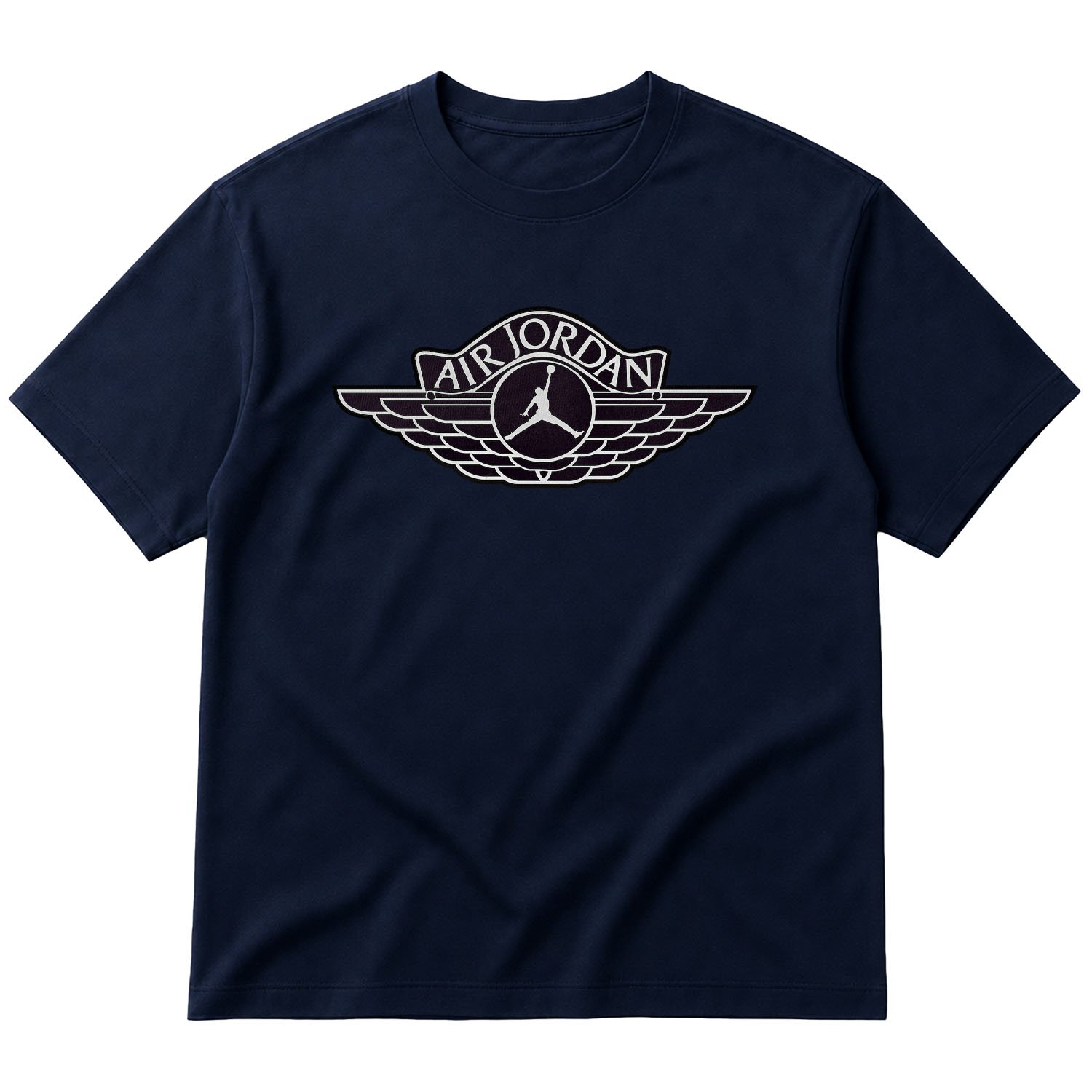 Air Jordan Wings | Black Oversize Tişört M - İndigo Mavisi