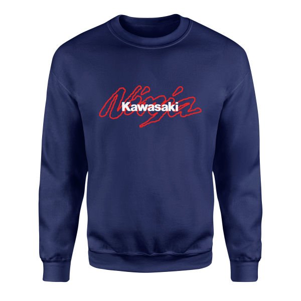 Kawasaki Ninja Power Sweatshirt M - İndigo Mavisi