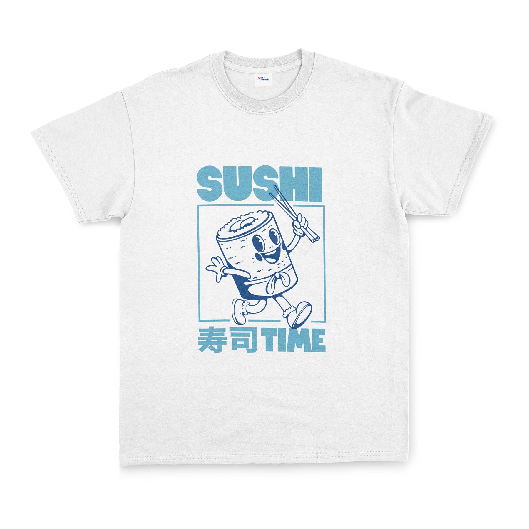 Sushi Time Tişört XL - Beyaz