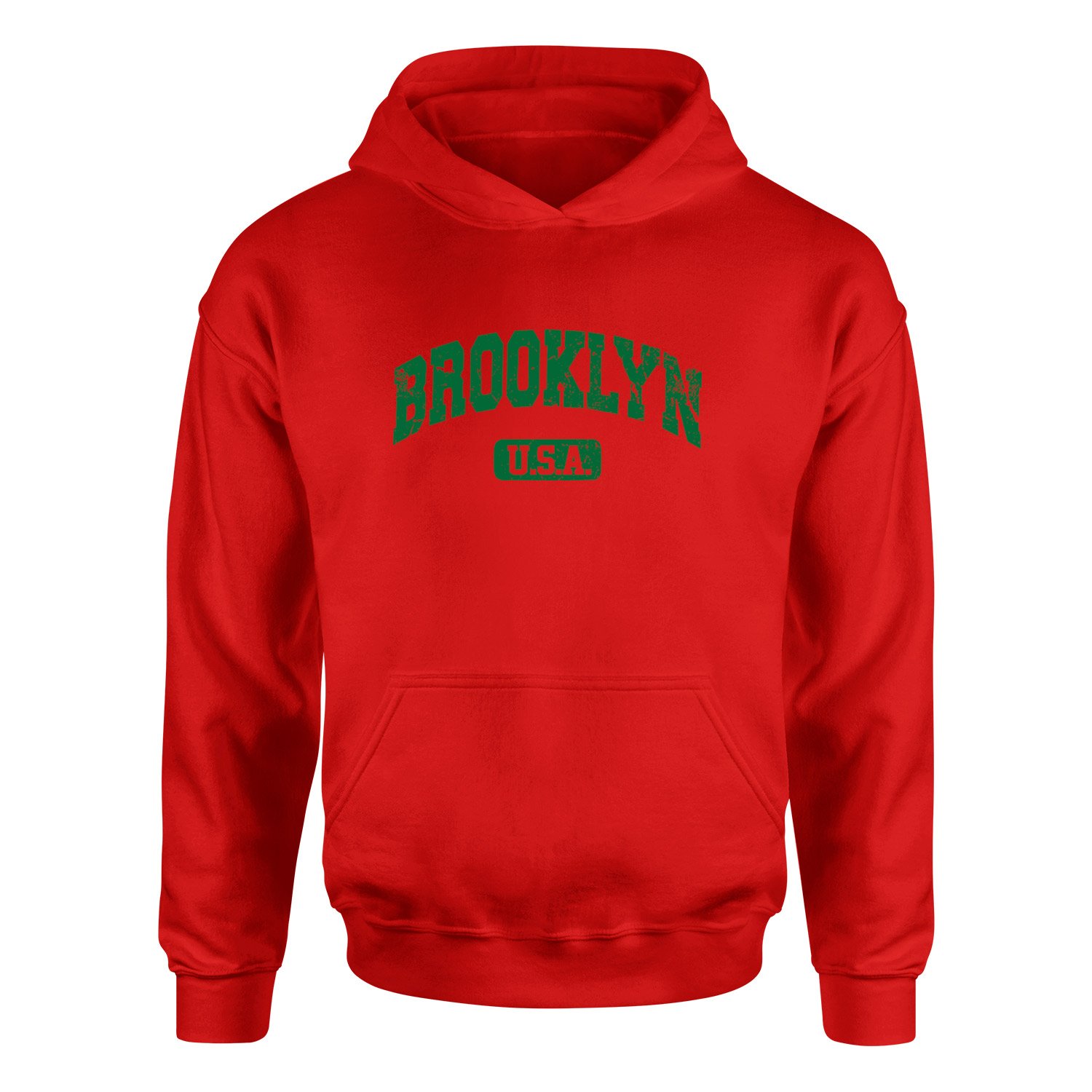 Brooklyn, USA Hoodie M - Kırmızı