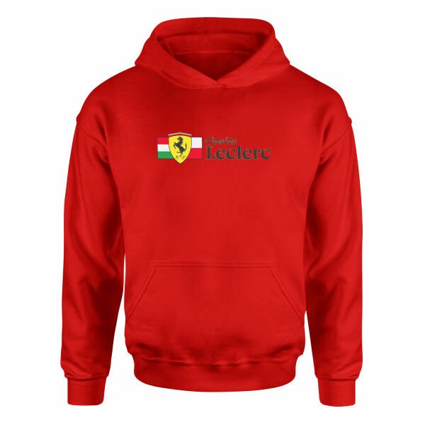 Charles Leclerc ITA-MON Elegant Hoodie S - Kırmızı