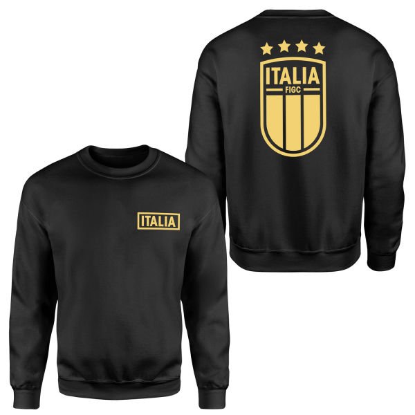 İtalya Futbol Takımı Gold Edition Sweatshirt L - Siyah