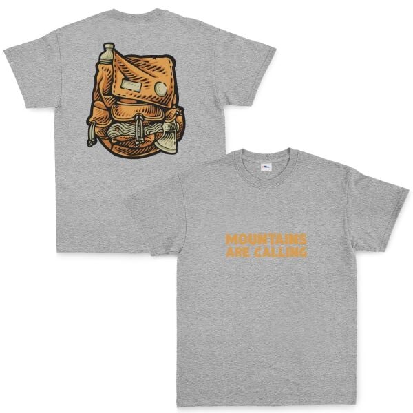 Mountains Are Calling Tişört L - Gri | OUTLET