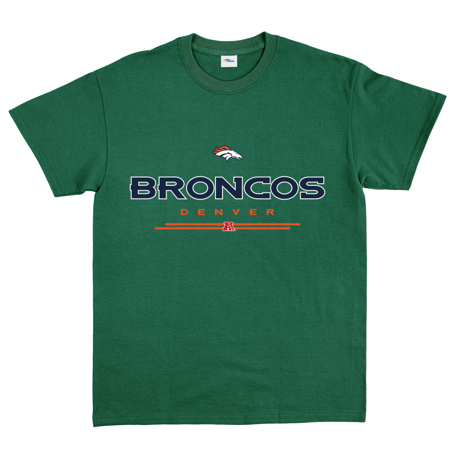 Denver Broncos AFC Tişört S - Nefti Yeşili