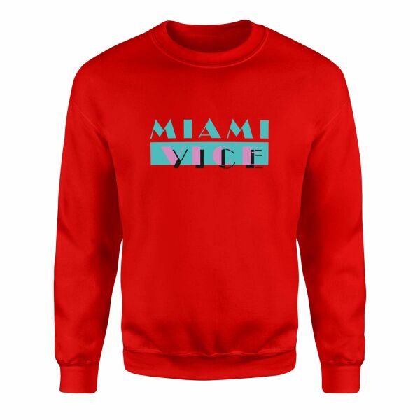 Miami Vice Sweatshirt S - Kırmızı