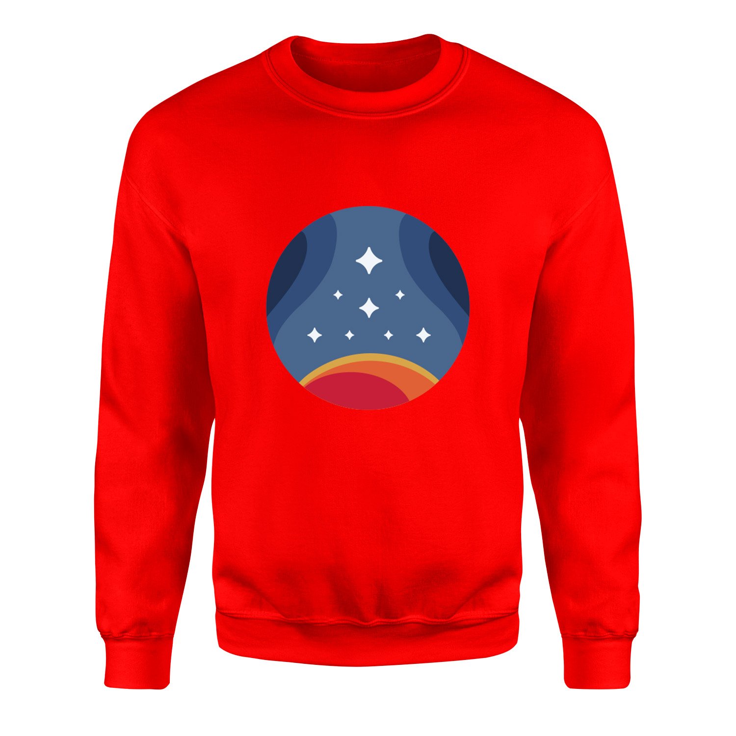 Starfield Constellation Sweatshirt S - Kırmızı